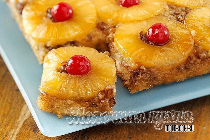 Пирог с консервированными ананасами — рецепт с фото пошагово. Как приготовить ананасовый пирог?