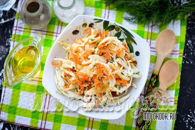 Салат «Как в столовой» из капусты и моркови